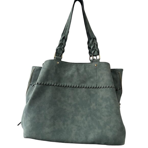 VR NYC | Sage Green | Extra Roomy |  Vegan Leather | Shoulder Bag - Picture 1 of 13